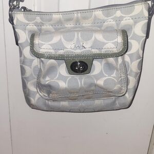 Coach Gray and White Women's Bag